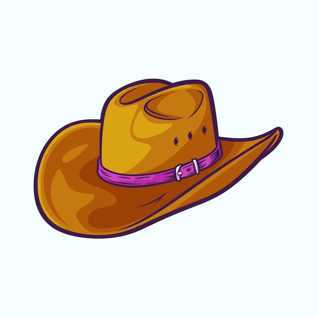 Hand drawn hat cartoon illustration