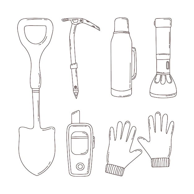 Free Vector hand drawn hiking element