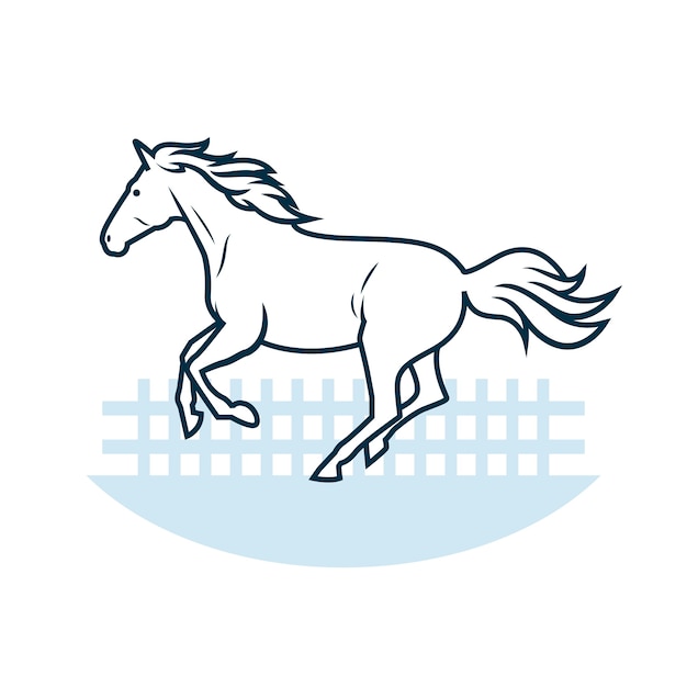 Free vector hand drawn horse outline illustration