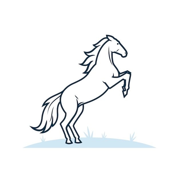 Free Vector hand drawn horse outline illustration