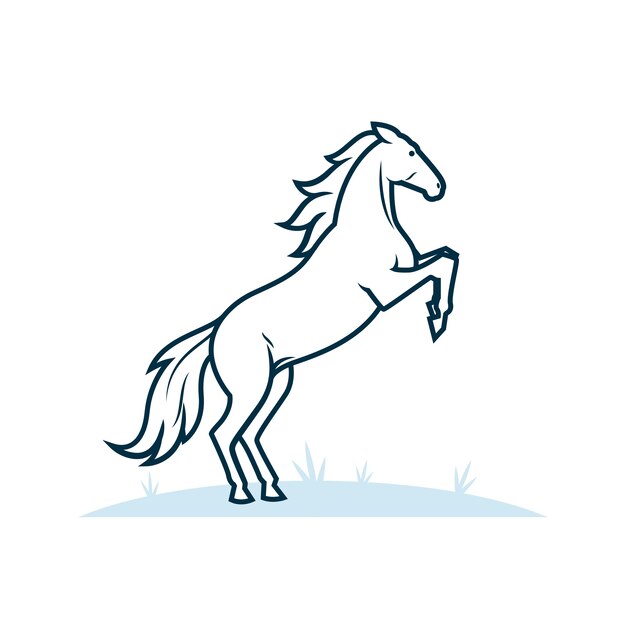 Hand drawn horse outline illustration