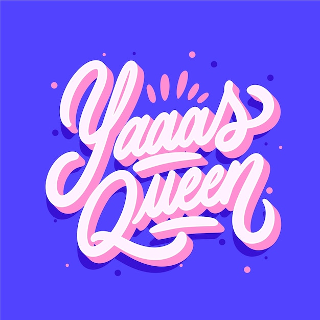 Free Vector hand drawn hot pink text illustration