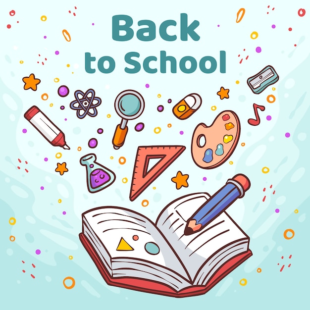 Hand drawn illustration for back to school event