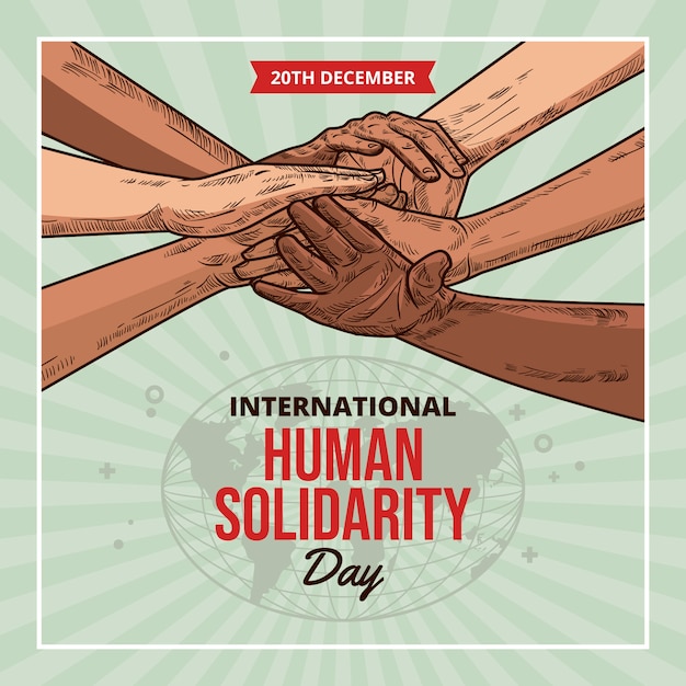 Free Vector hand drawn international human solidarity day illustration