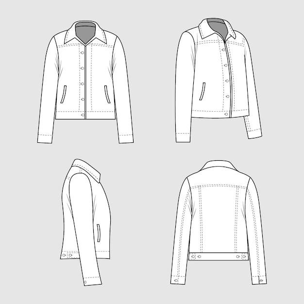 Free vector hand drawn jacket  outline illustration