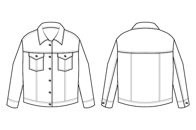 Free Vector hand drawn jacket outline illustration