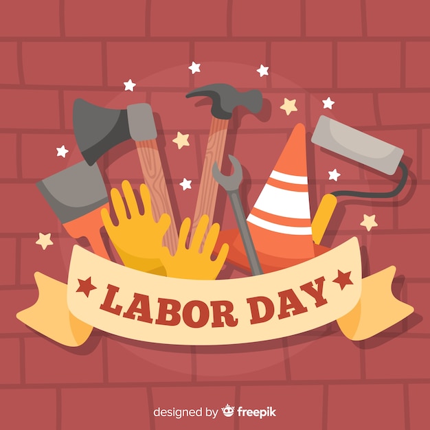 Free Vector hand drawn labor day background