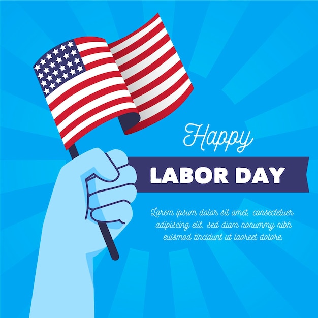 Hand drawn labor day background