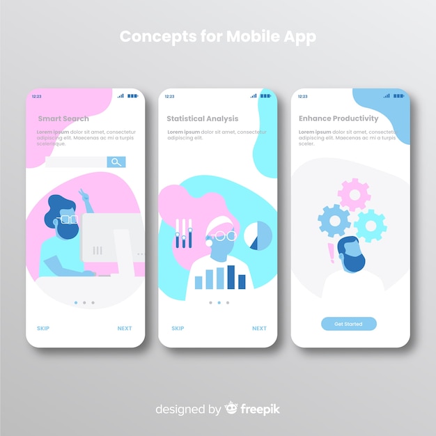 Hand drawn mobile app banner