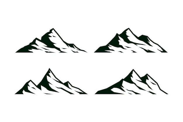 Free Vector hand drawn  mountain silhouette