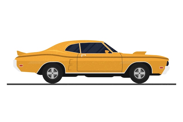 Free Vector hand drawn muscle car illustration