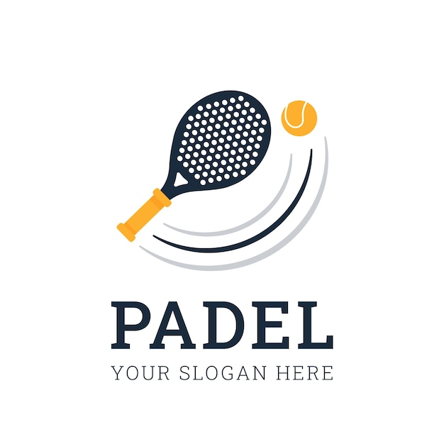 Hand drawn padel logo