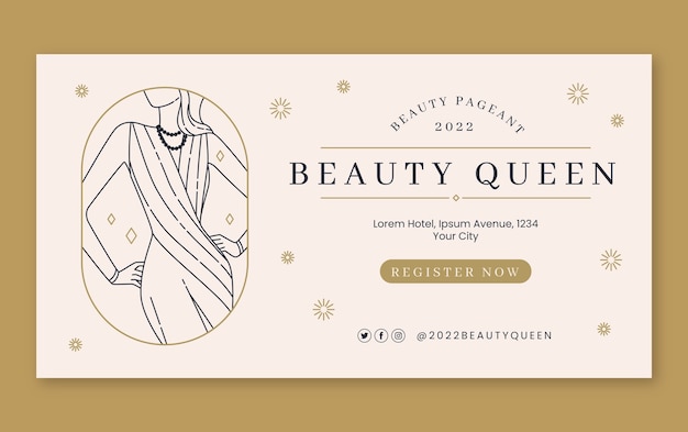 Free Vector hand drawn pageant template design