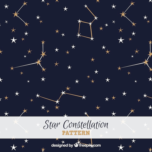 Free Vector hand drawn pattern with stars