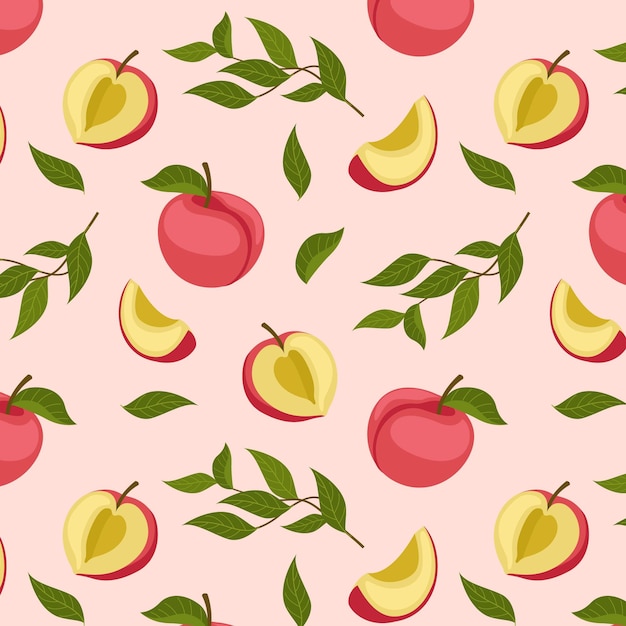 Hand drawn peach pattern