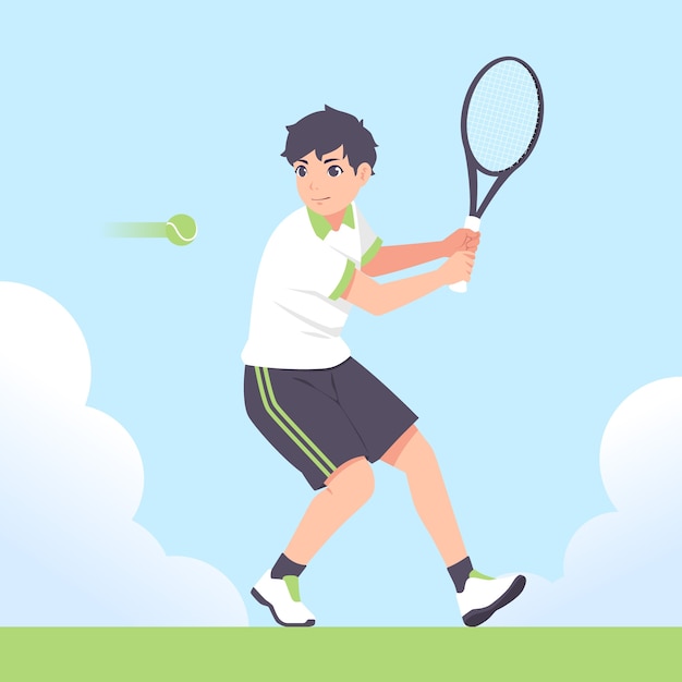 Free vector hand drawn person doing sports illustration