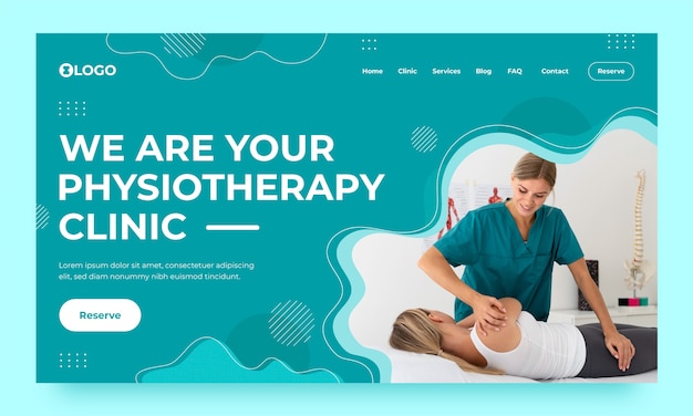 Free Vector hand drawn physiotherapist help landing page