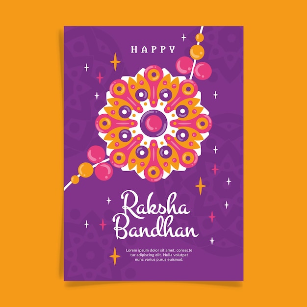 Hand drawn raksha bandhan greeting card