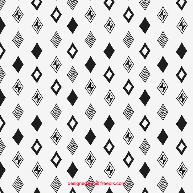 Free vector hand drawn rhombus pattern