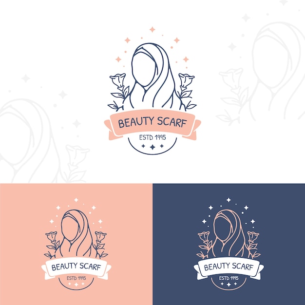 Free Vector hand drawn scarf logo design