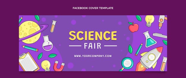 Hand drawn science facebook cover