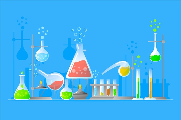 Free Vector hand drawn science lab