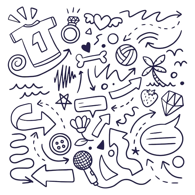 Free Vector hand drawn scribble element