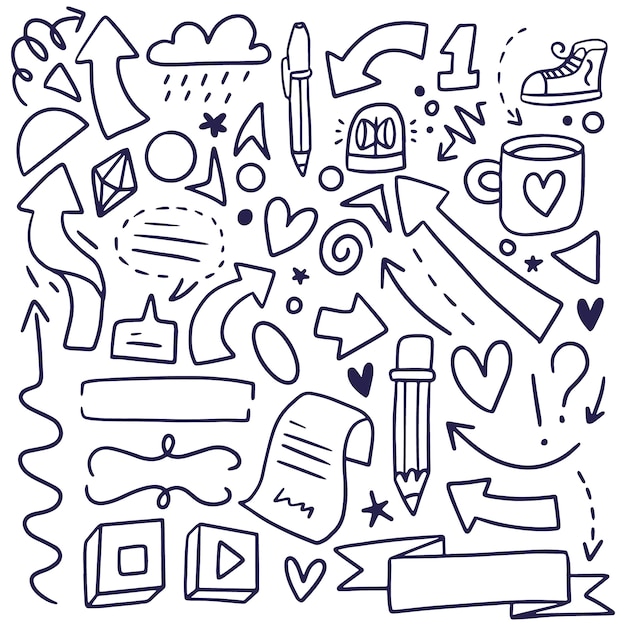 Free Vector hand drawn scribble element