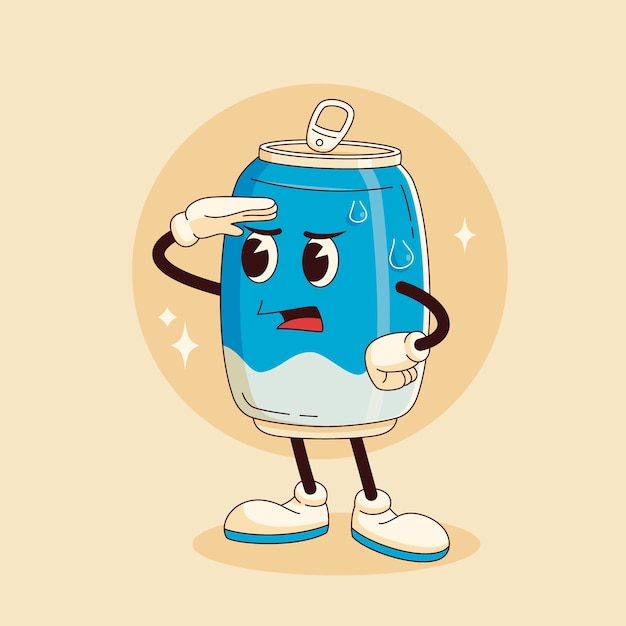 Free Vector hand drawn soda  cartoon illustration