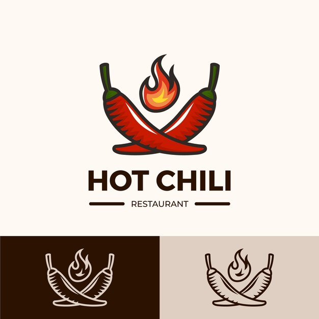 Hand drawn spicy logo design