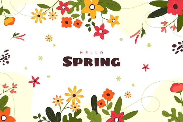 Hand drawn spring background