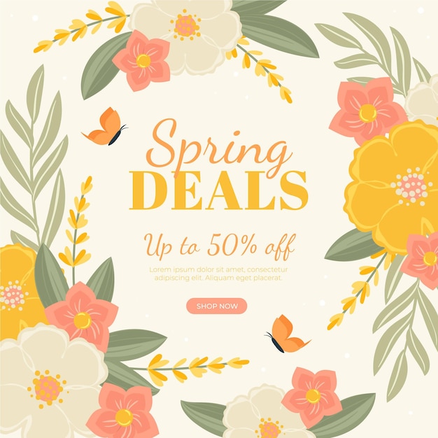 Free vector hand drawn spring sale