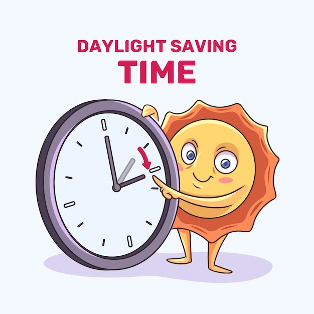 Free vector hand drawn spring time change illustration