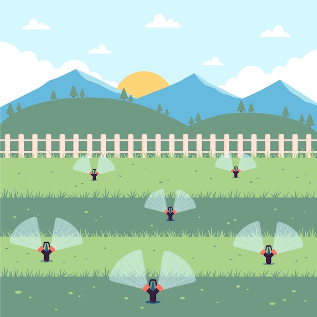 Free Vector hand drawn sprinkler  illustration