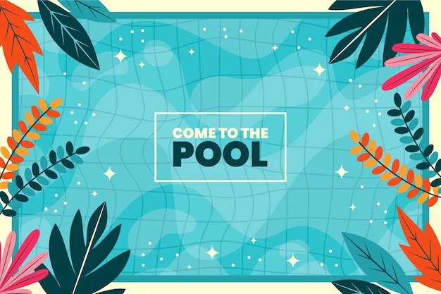 Free Vector hand drawn swimming pool background