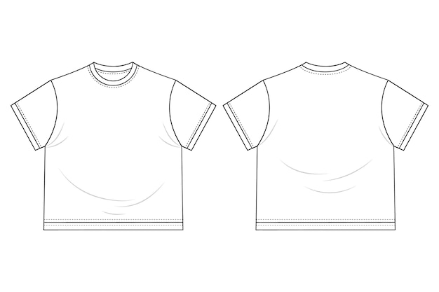 Free vector hand drawn t-shirt outline illustration