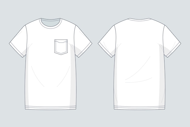 Free vector hand drawn t-shirt outline illustration