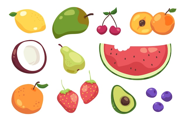 Hand drawn tasty fruit pack