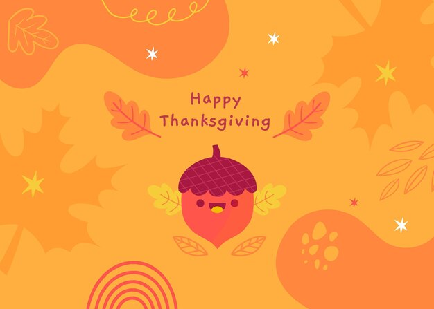 Hand drawn thanksgiving background