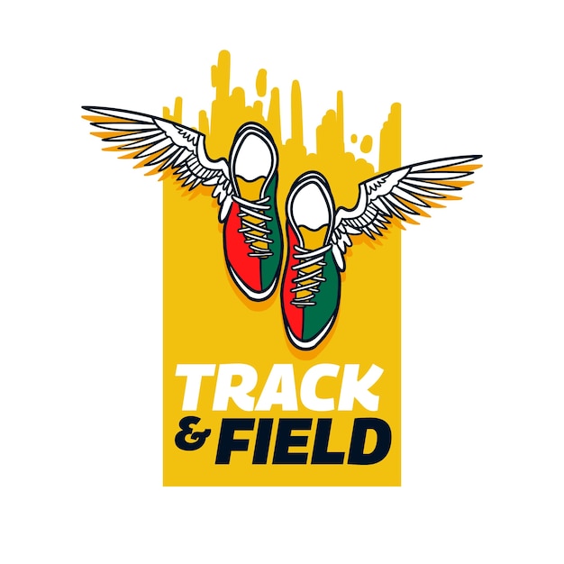 Free Vector hand drawn track and field logo