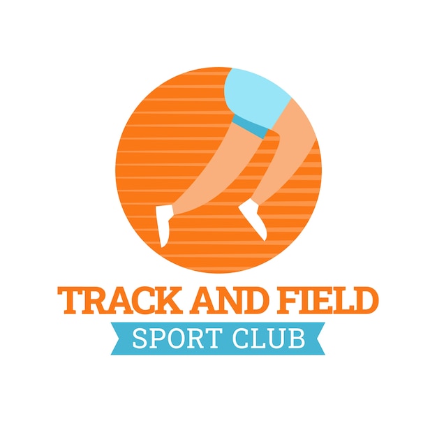 Hand drawn track and field logo