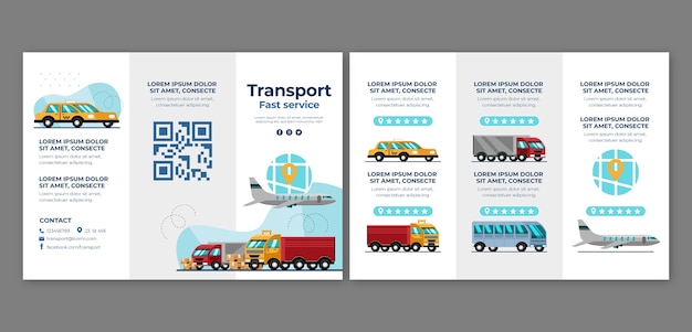 Free Vector hand drawn transport template