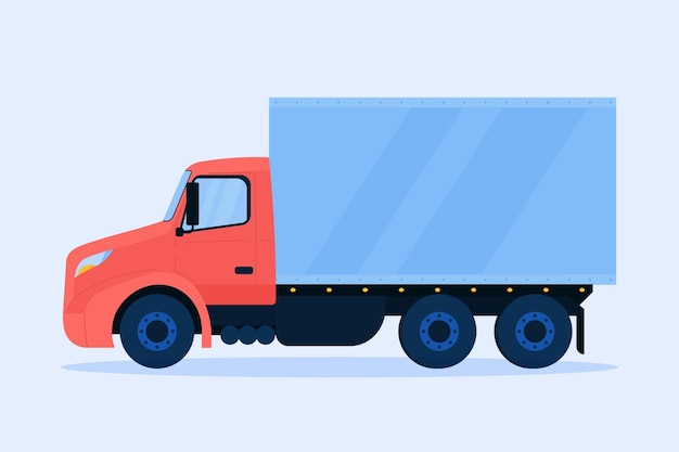 Free Vector hand drawn transport truck