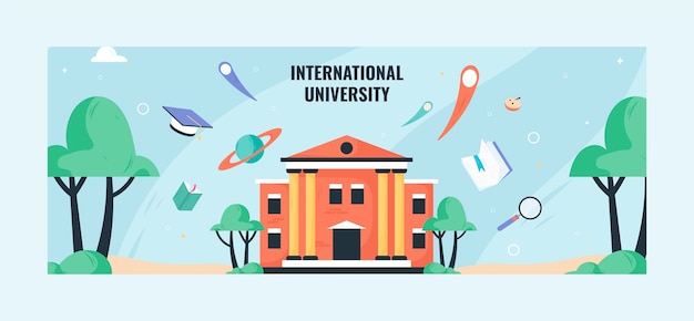 Free Vector hand drawn university education template design