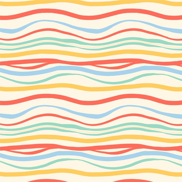 Free Vector hand drawn  wavy pattern pattern design