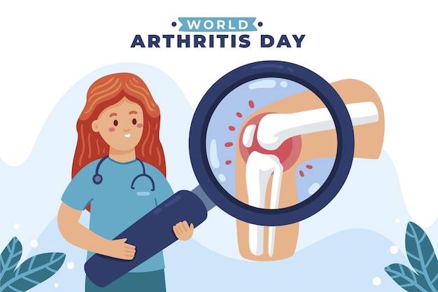 Free Vector hand drawn world arthritis day background