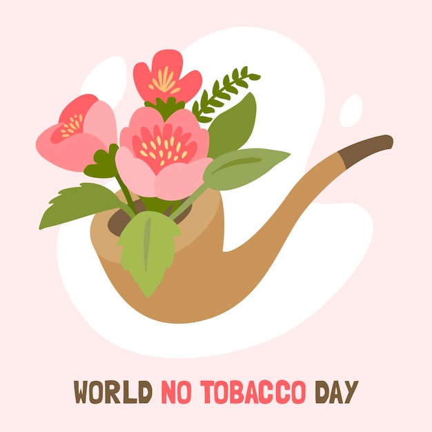 Free Vector hand drawn world no tobacco day illustration