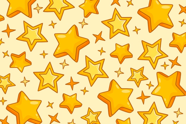 Free vector hand drawn yellow star background