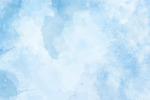 Free Vector hand painted abstract blue wallpaper in watercolor