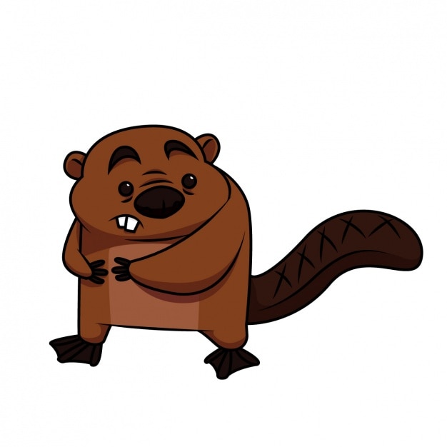 Free Vector hand painted beaver design